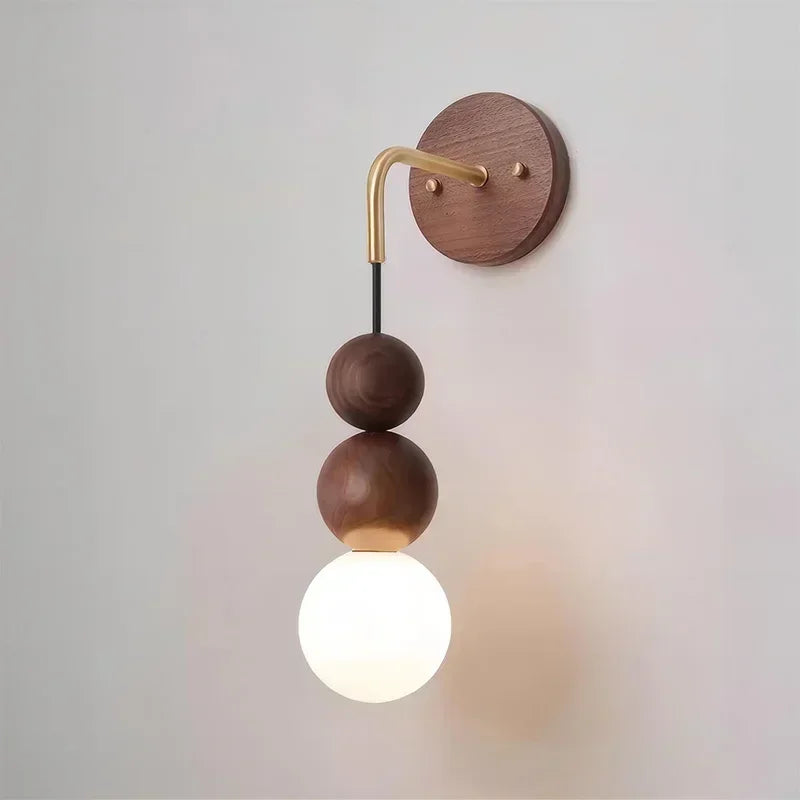 Nordic Glow Wooden Wall Lamp