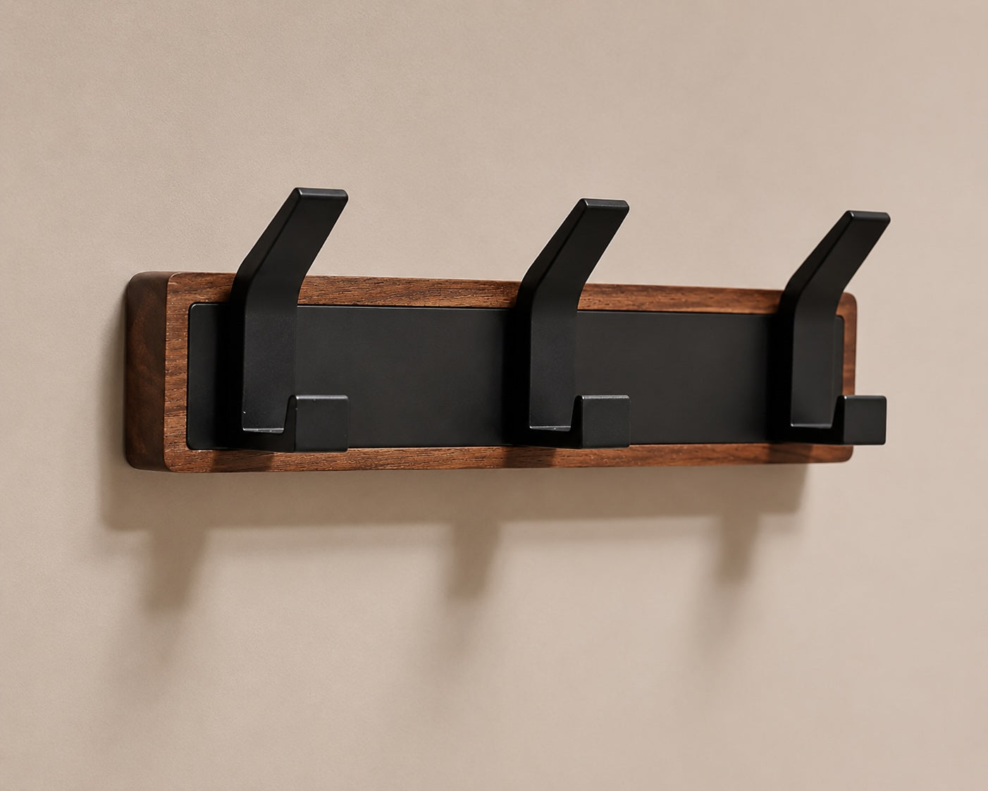 Whare Dual Hook wall-mounted timber coat hook, view 6 — Wood Store NZ