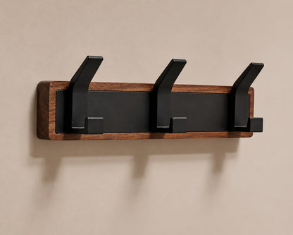 Whare Dual Hook wall-mounted timber coat hook, view 6 — Wood Store NZ