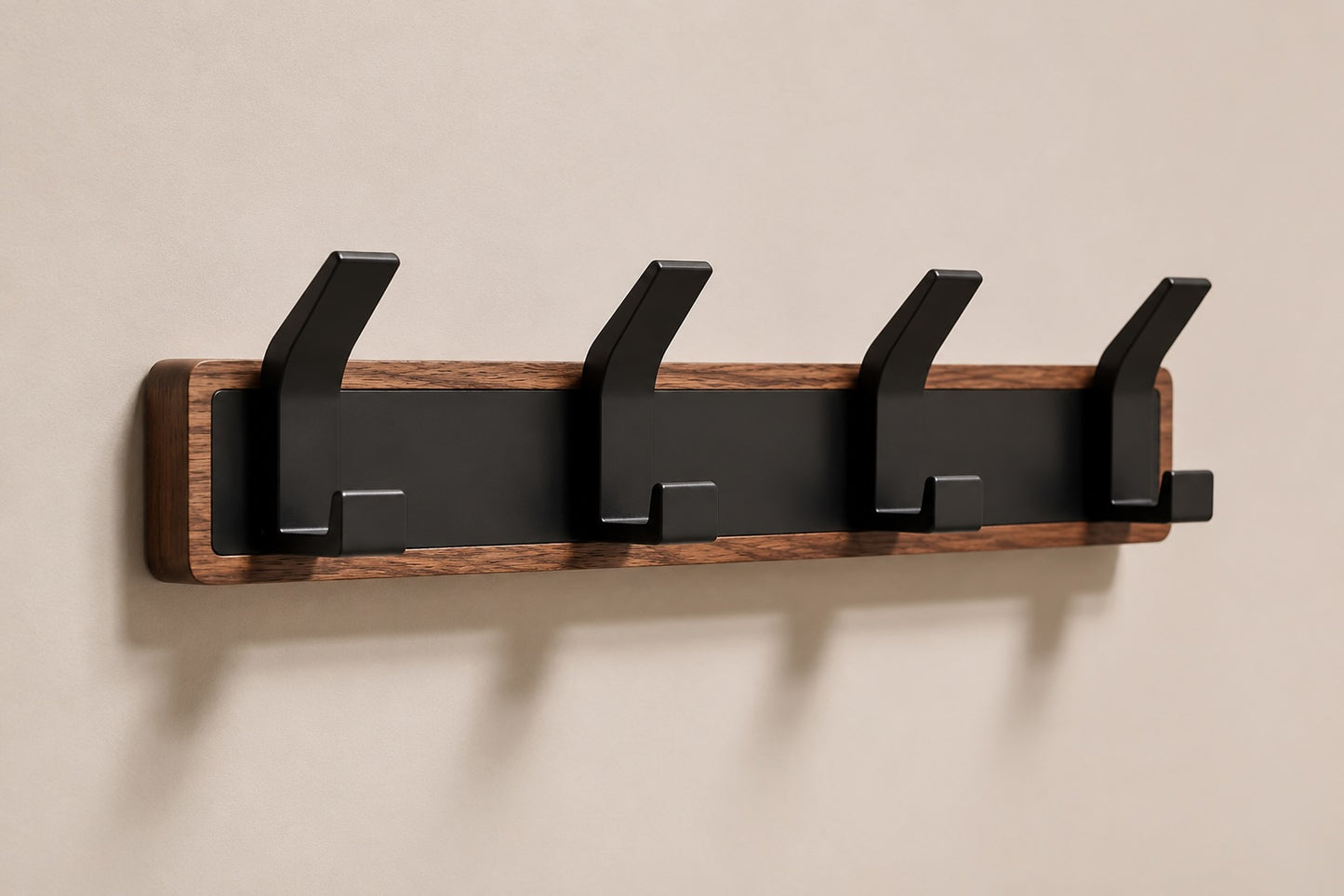 Whare Dual Hook wall-mounted timber coat hook, view 5 — Wood Store NZ
