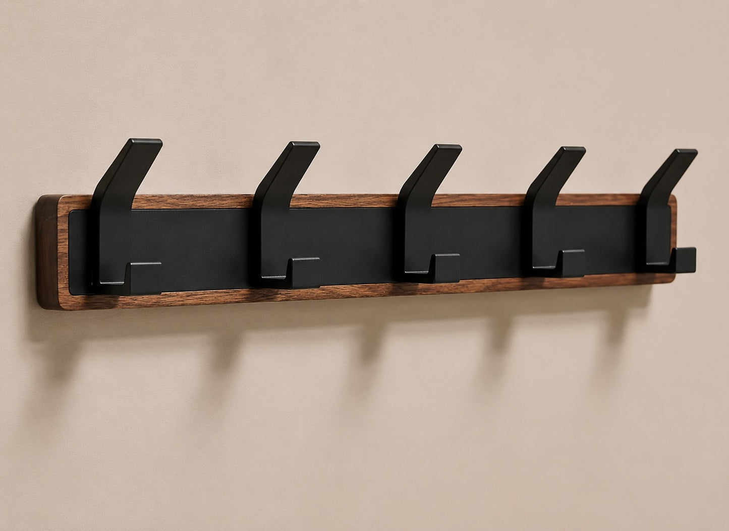 Whare Dual Hook wall-mounted timber coat hook, view 4 — Wood Store NZ