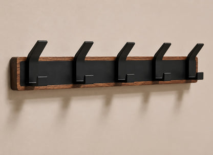 Whare Dual Hook wall-mounted timber coat hook, view 4 — Wood Store NZ