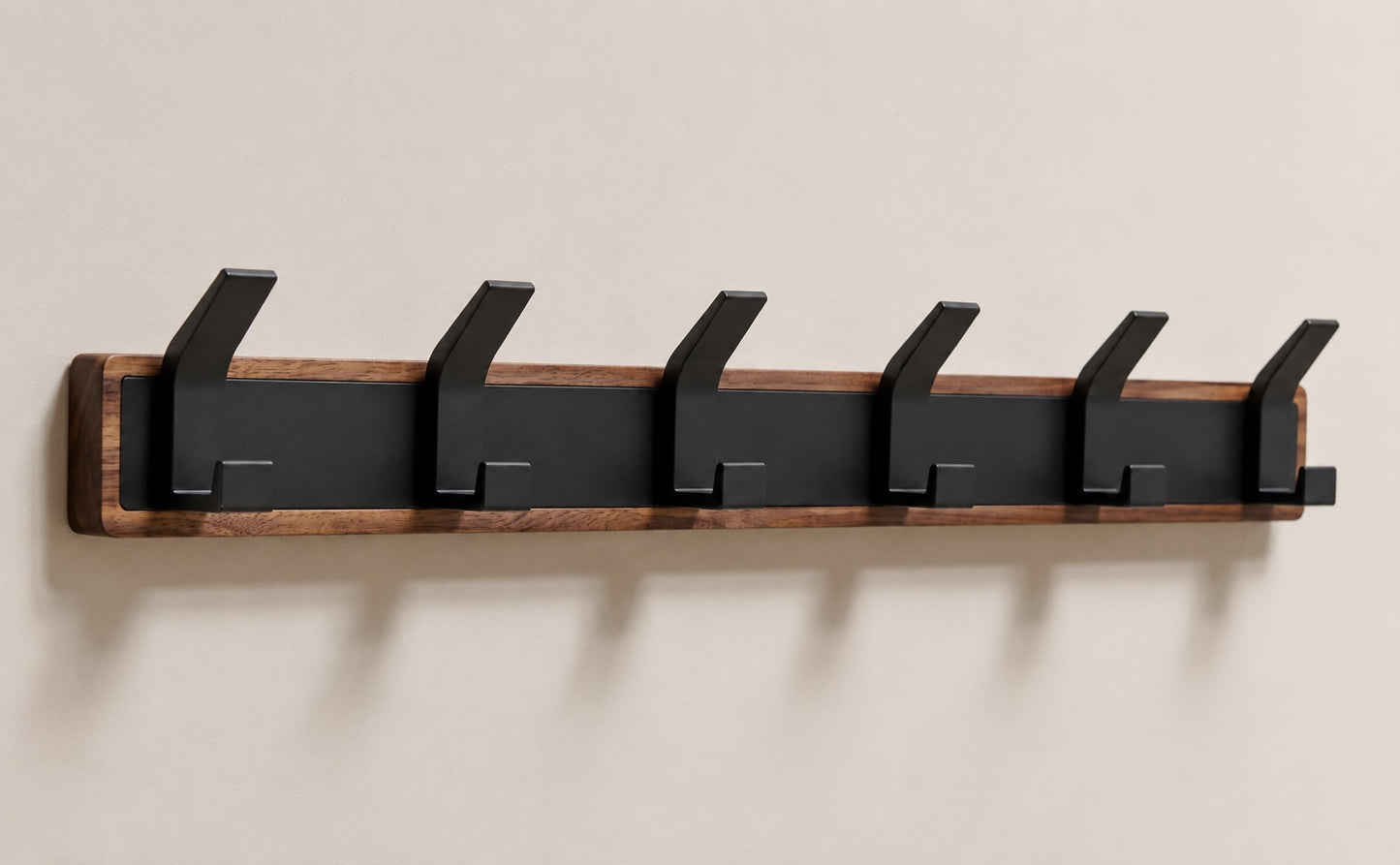 Whare Dual Hook wall-mounted timber coat hook, view 3 — Wood Store NZ