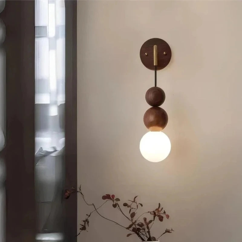 Nordic Glow Wooden Wall Lamp