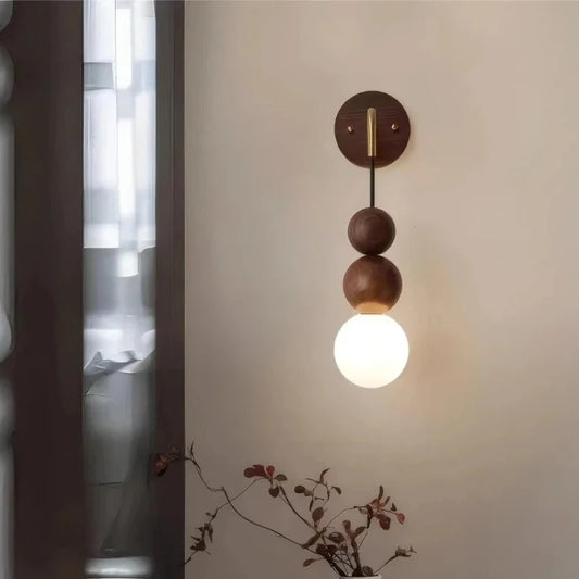 Nordic Glow Wooden Wall Lamp