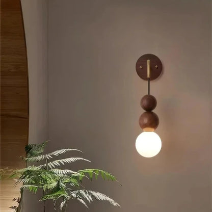 Nordic Glow Wooden Wall Lamp