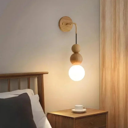 Nordic Glow Wooden Wall Lamp