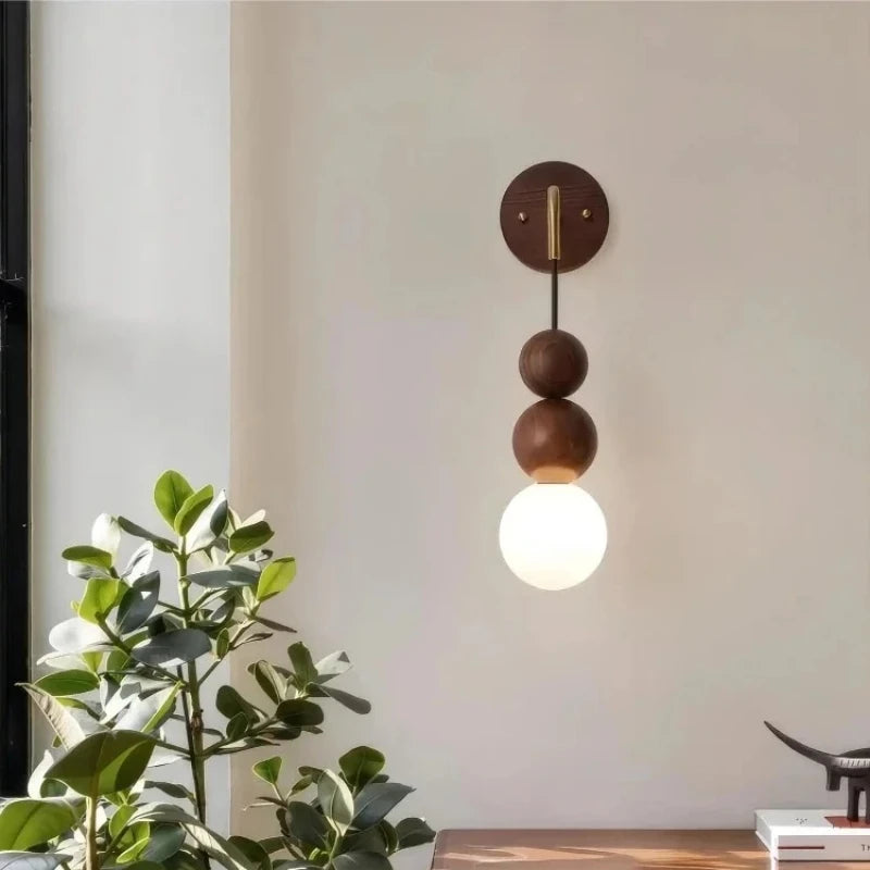 Nordic Glow Wooden Wall Lamp