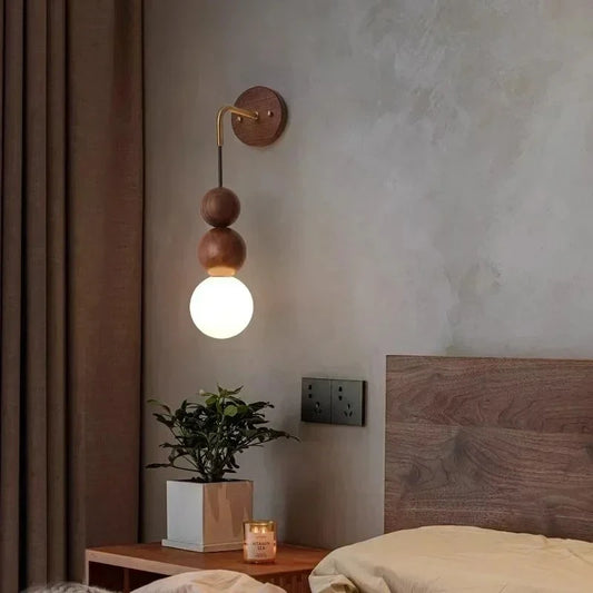 Nordic Glow Wooden Wall Lamp