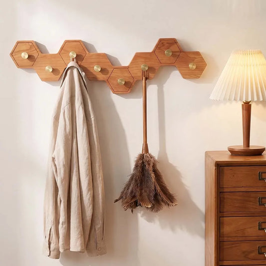 Six hook honeycomb wall rack